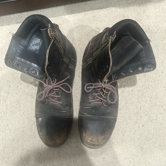 Men's Black Leather Boots - Picture 1 of 1
